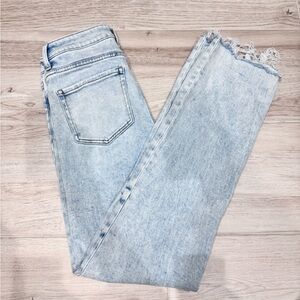 BKE Light Blue Frayed Hem Women Jeans